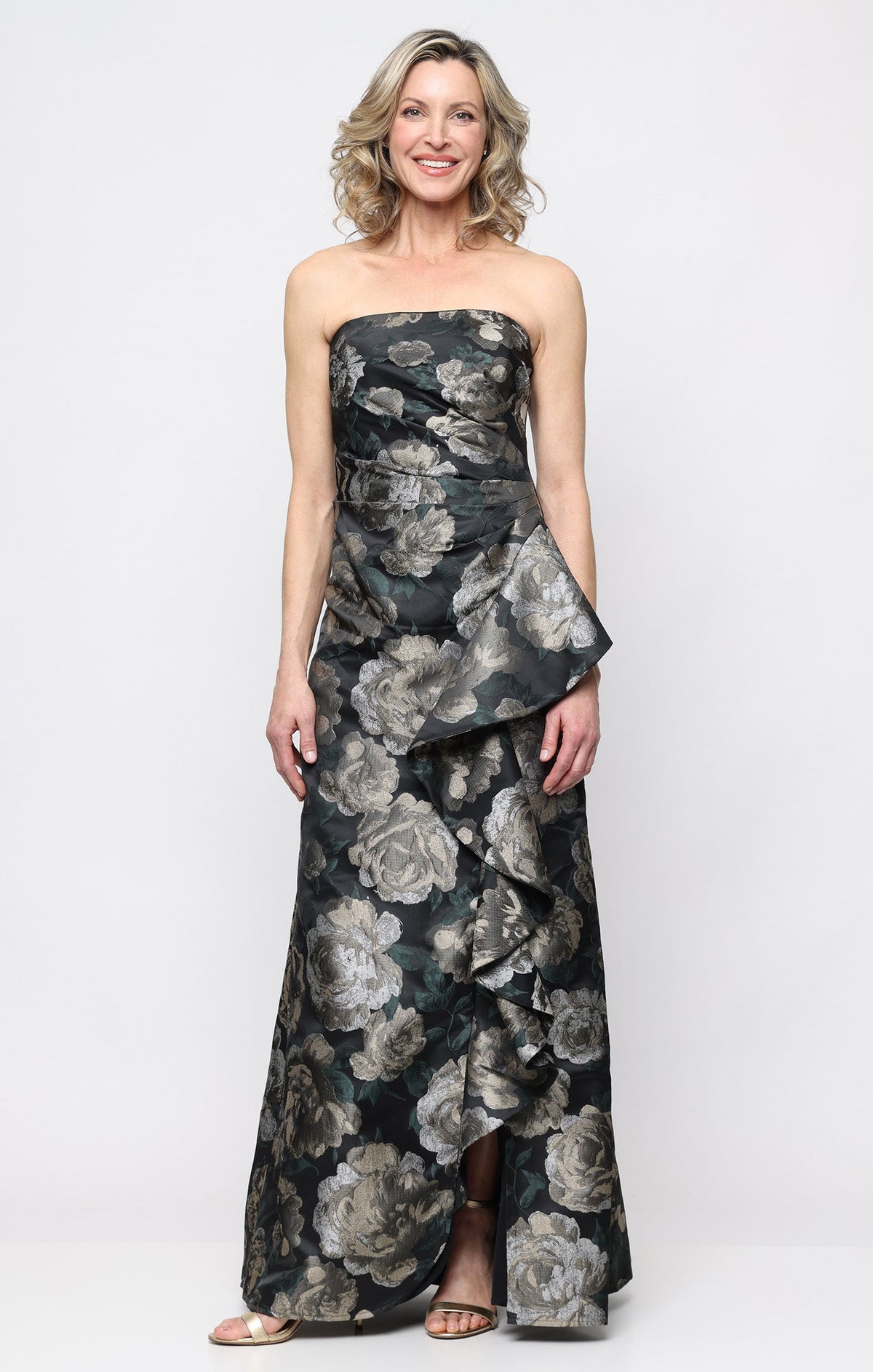 Veronica Jacquard Cascade Gown