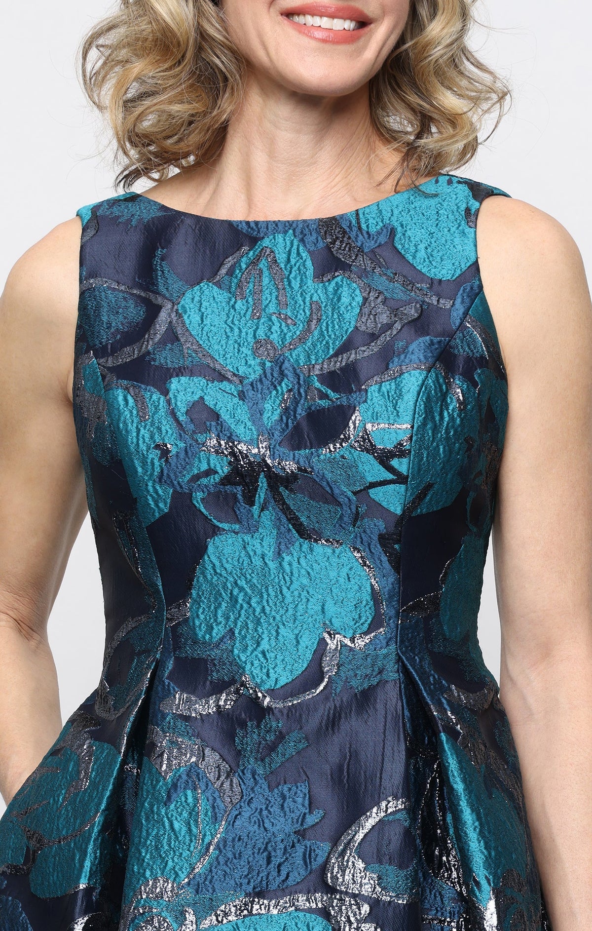 Jacquard Crew-Neck Dress