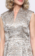 Valerie Jacquard V-Neck A-Line Dress