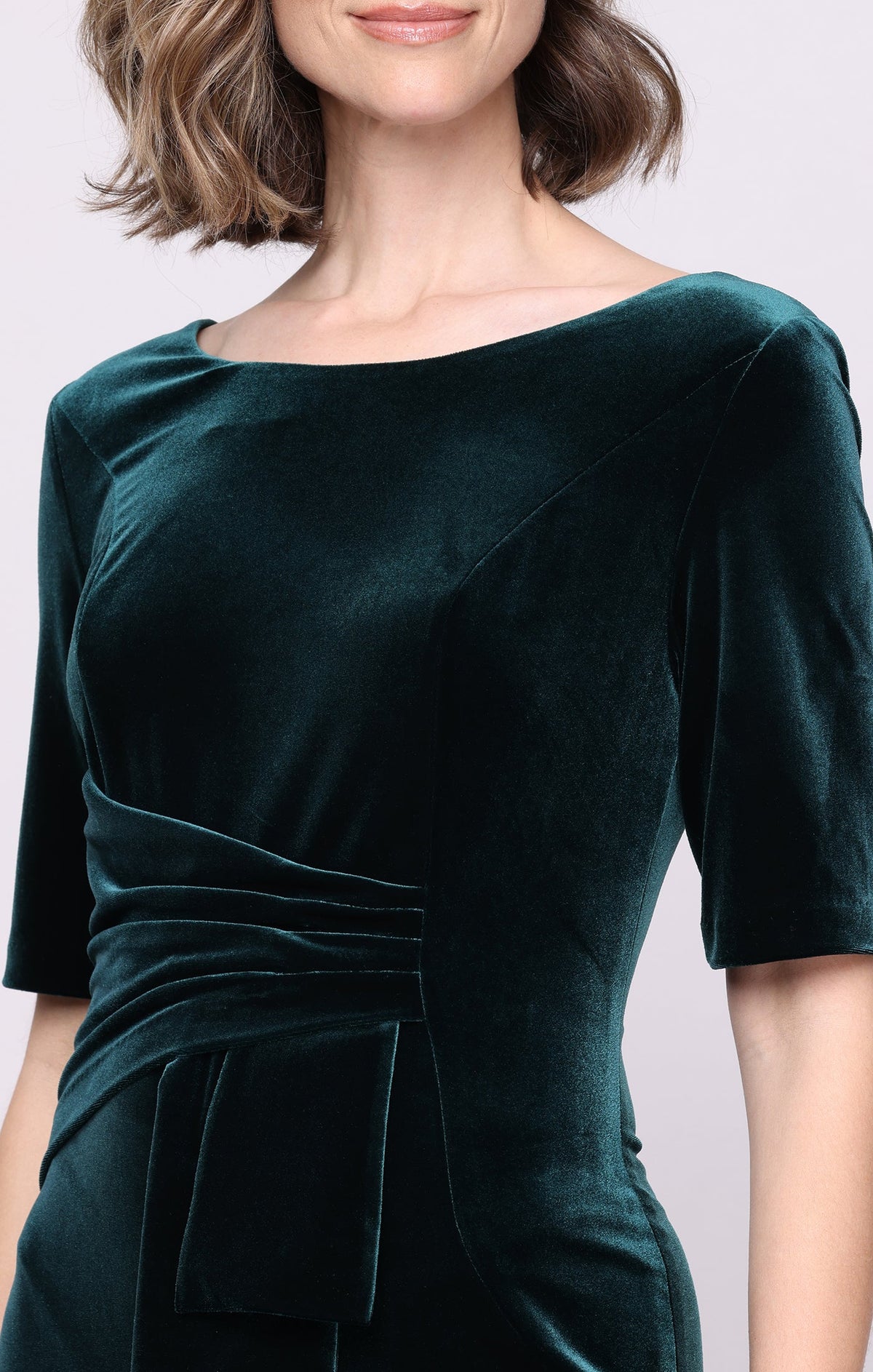 Plus Laura Velvet Boatneck Gown