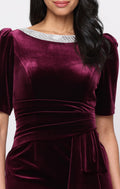 Deborah Stretch Velvet Sheath Dress