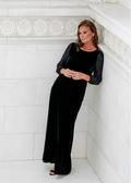 Edith Velvet Fit And Flare Dress