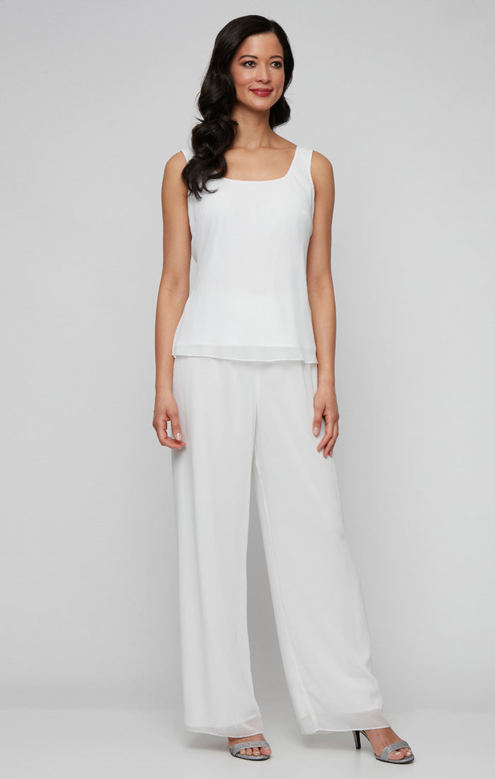 Silky Chiffon Wide-Leg Pant