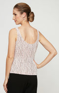 Glitter Knit Mandarin-Collar Twinset