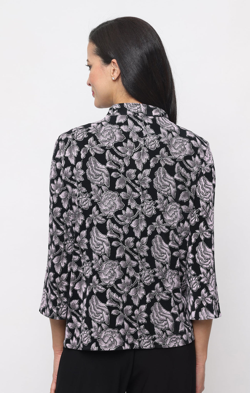 Glitter Knit & Printed Scoop-Neck Twinset