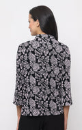 Glitter Knit & Printed Scoop-Neck Twinset