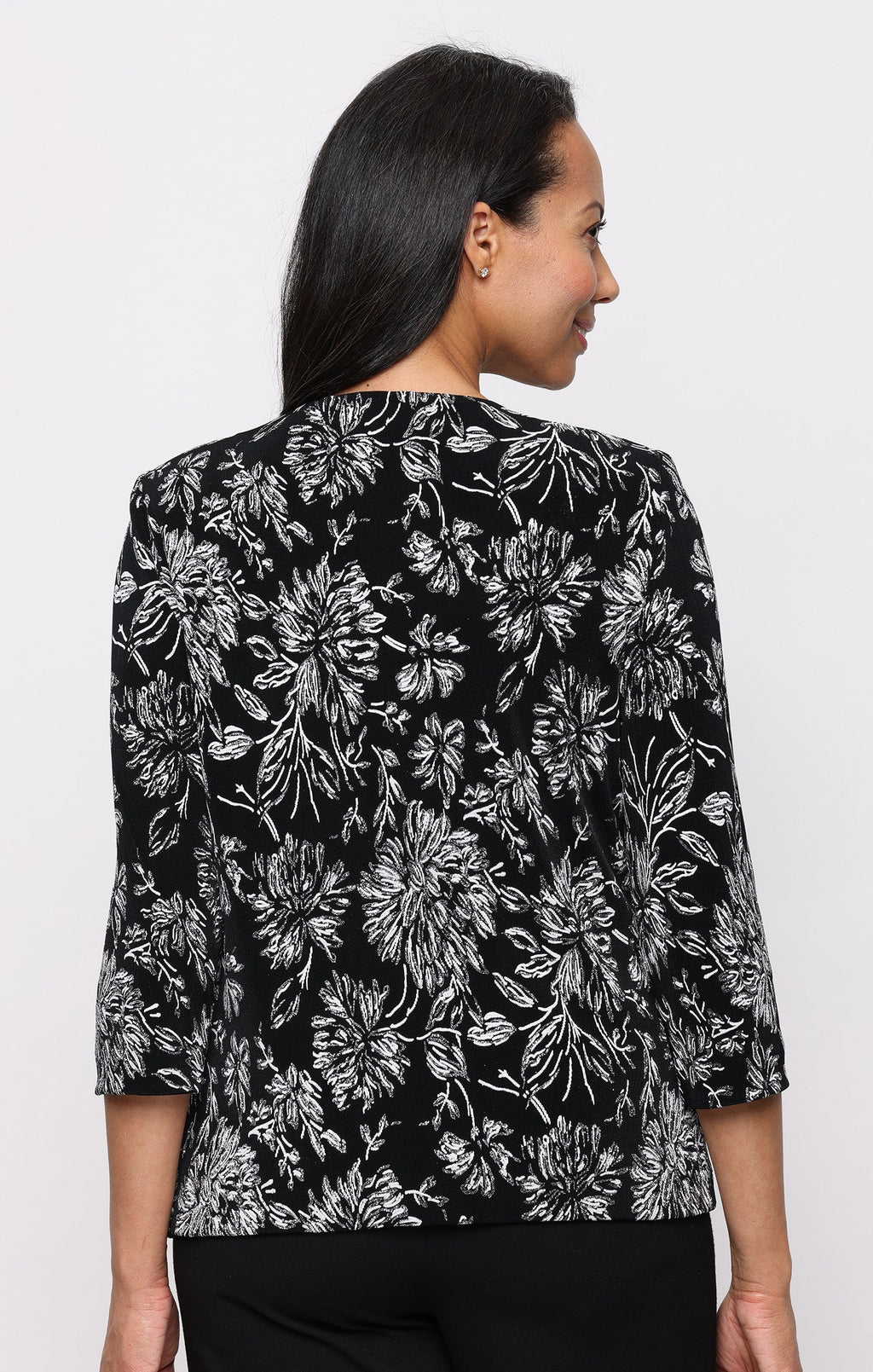 Glitter Knit & Printed Scoop-Neck Twinset