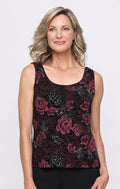 3/4 Sleeve Printed Glitter Knit Twinset