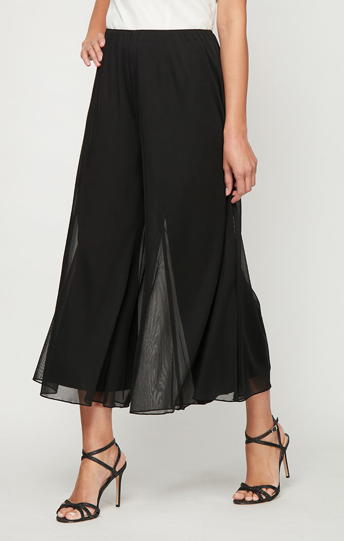 Stretch Mesh Wide-Leg Pant