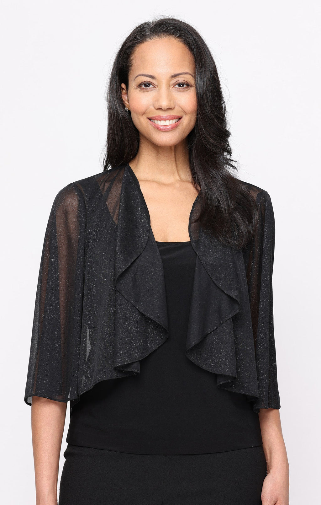 Glitter Mesh Cascade Cover-Up