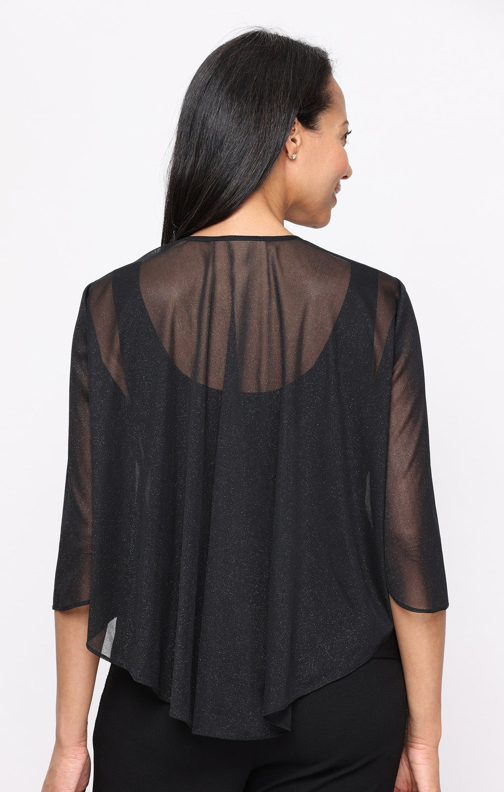 Glitter Mesh Cascade Cover-Up