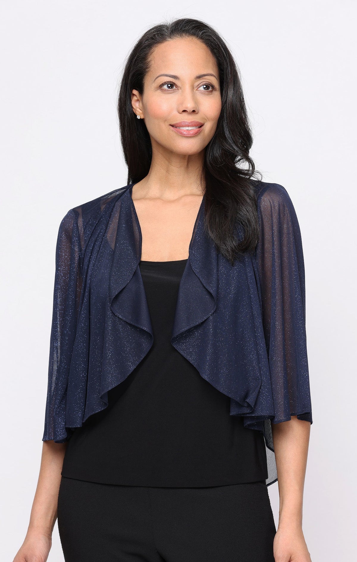 Glitter Mesh Cascade Cover-Up