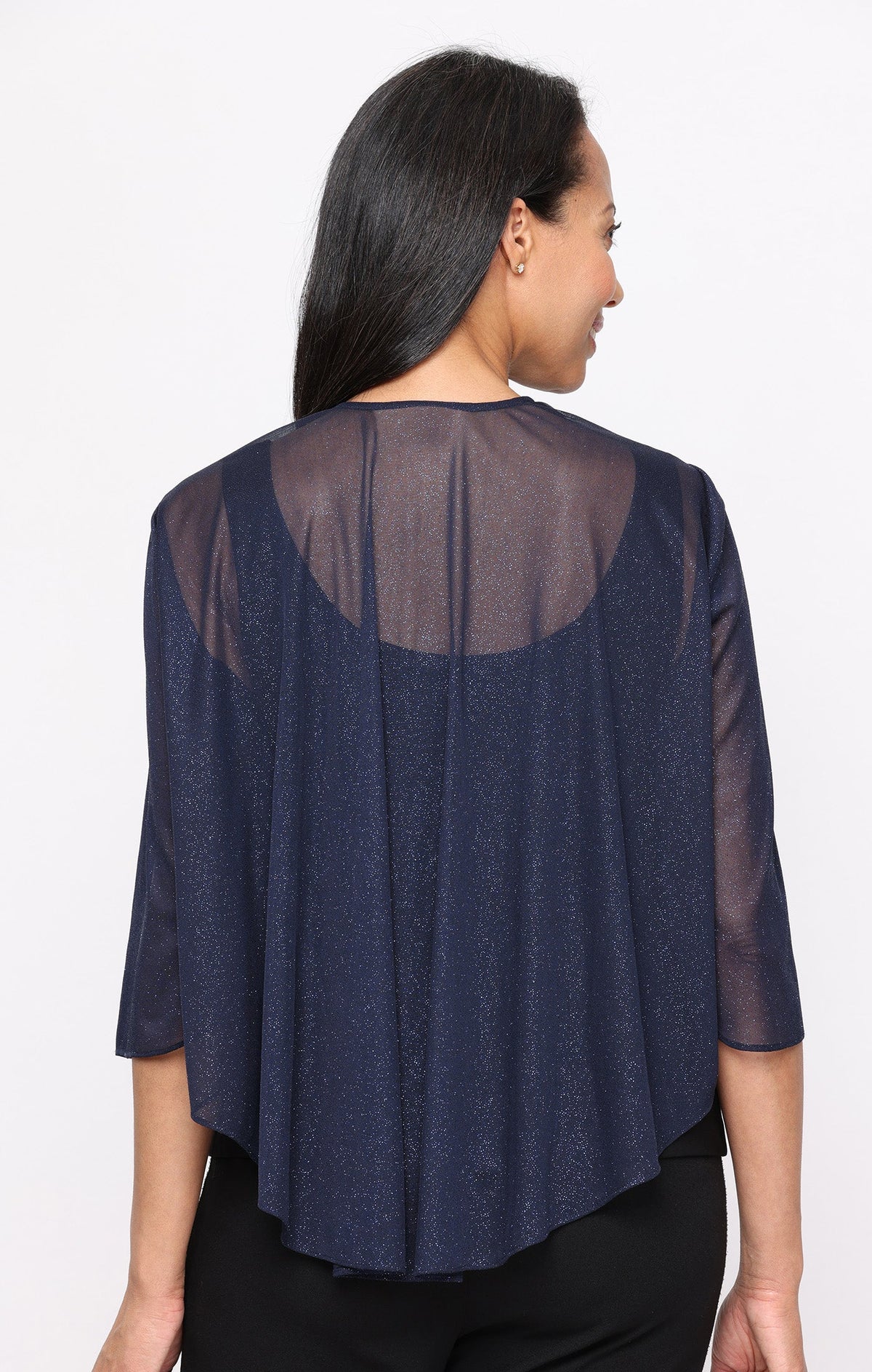 Glitter Mesh Cascade Cover-Up