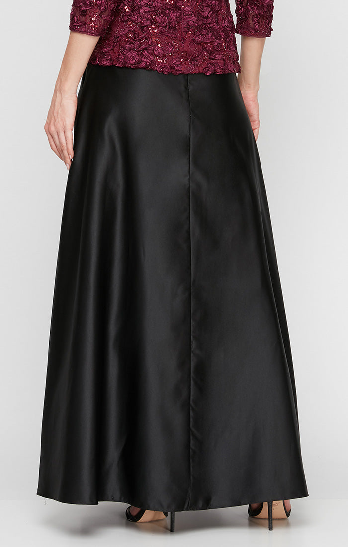 Satin Ballgown Skirt With Pockets And Inverted Pleat Detail