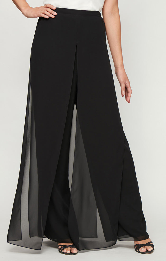 Chiffon Carwash Wide-Leg Pant
