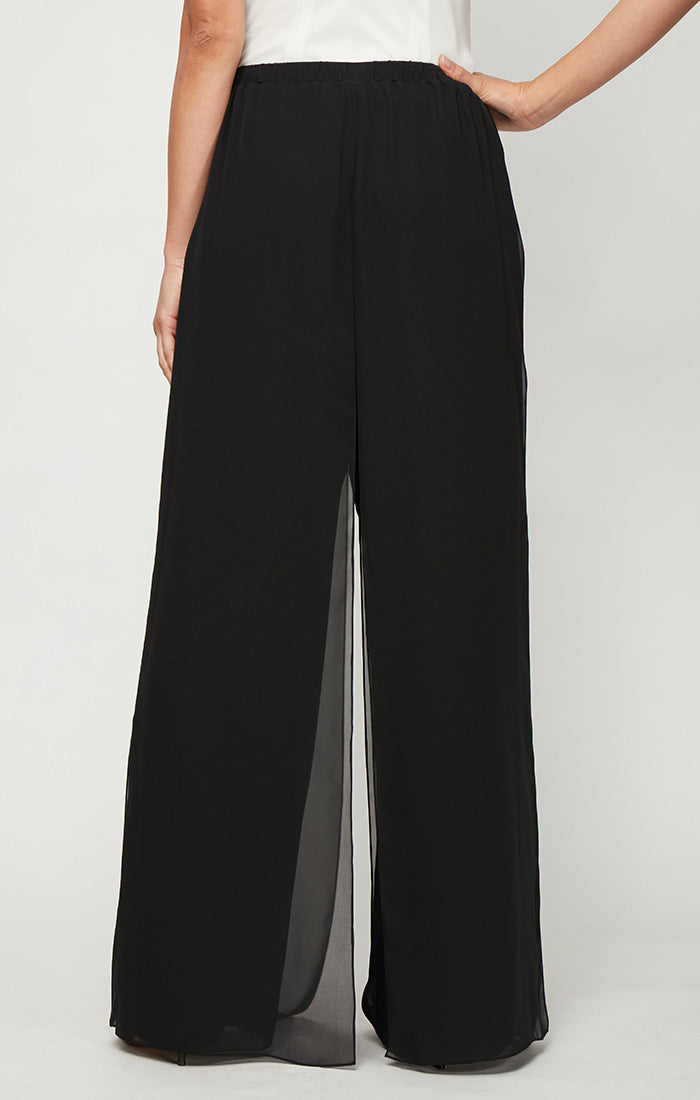 Chiffon Carwash Wide-Leg Pant