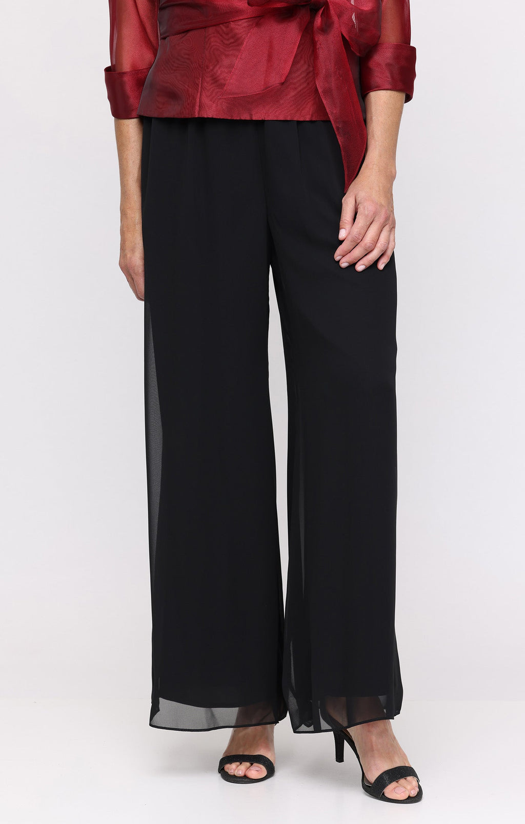Wide Leg Chiffon Palazzo Pant