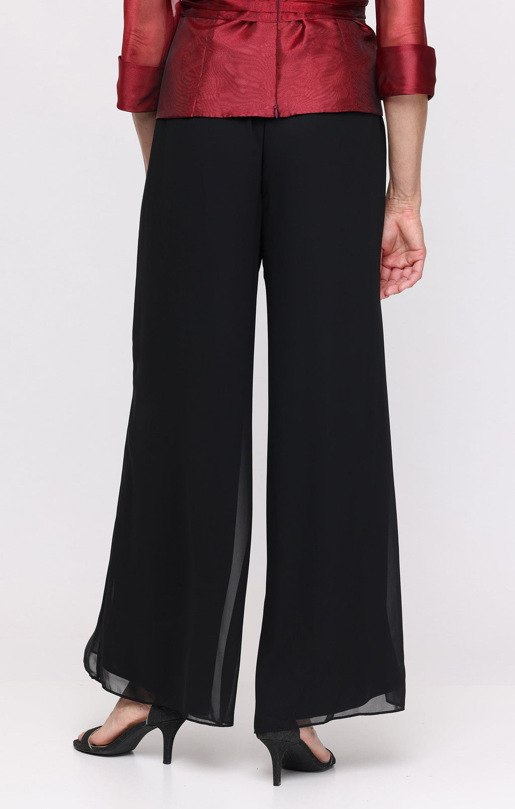Wide Leg Chiffon Palazzo Pant