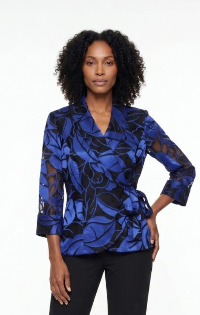 Chiffon Surplice-Neckline Blouse