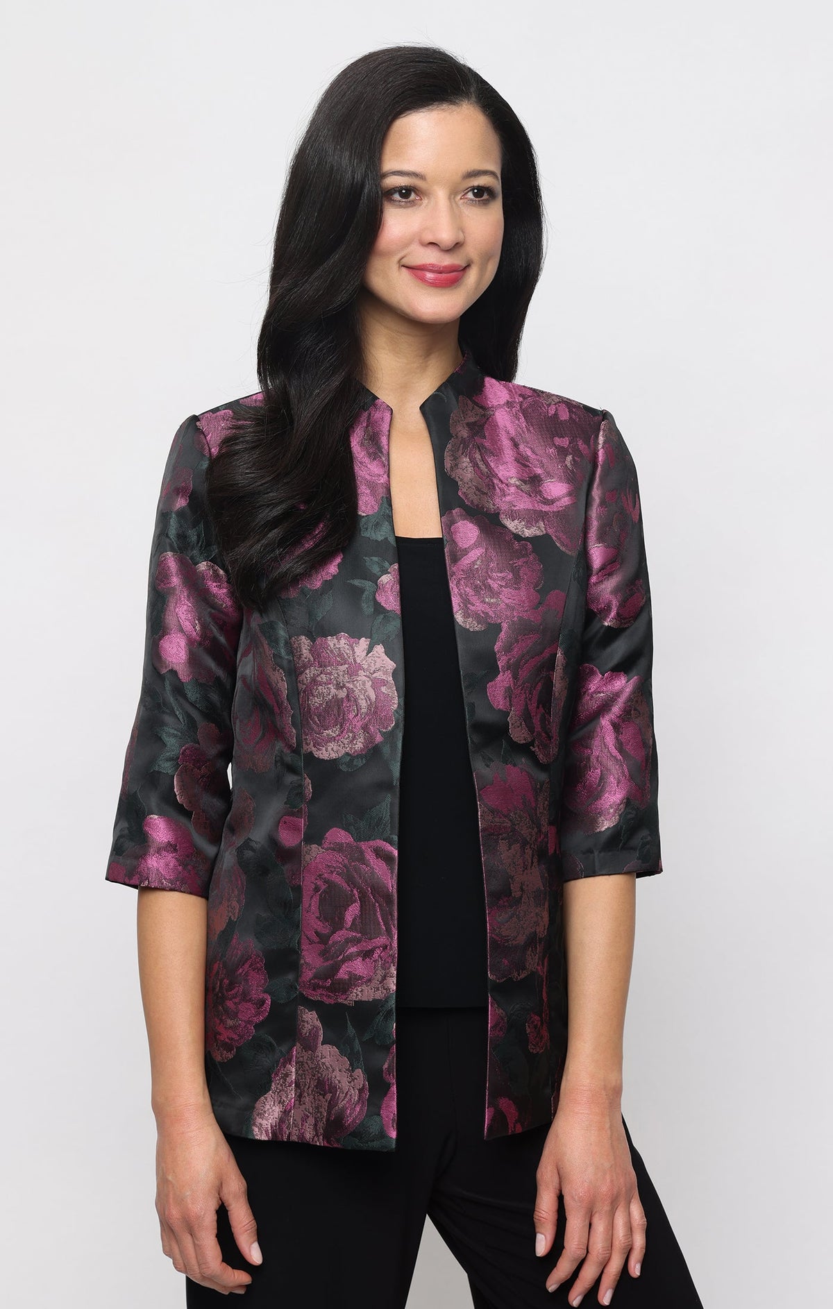Printed Jacquard Scoop-Neck Twinset