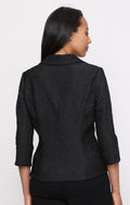 Jacquard Surplice-Neckline Jacket