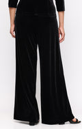 Stretch Velvet Wide-Leg Pant
