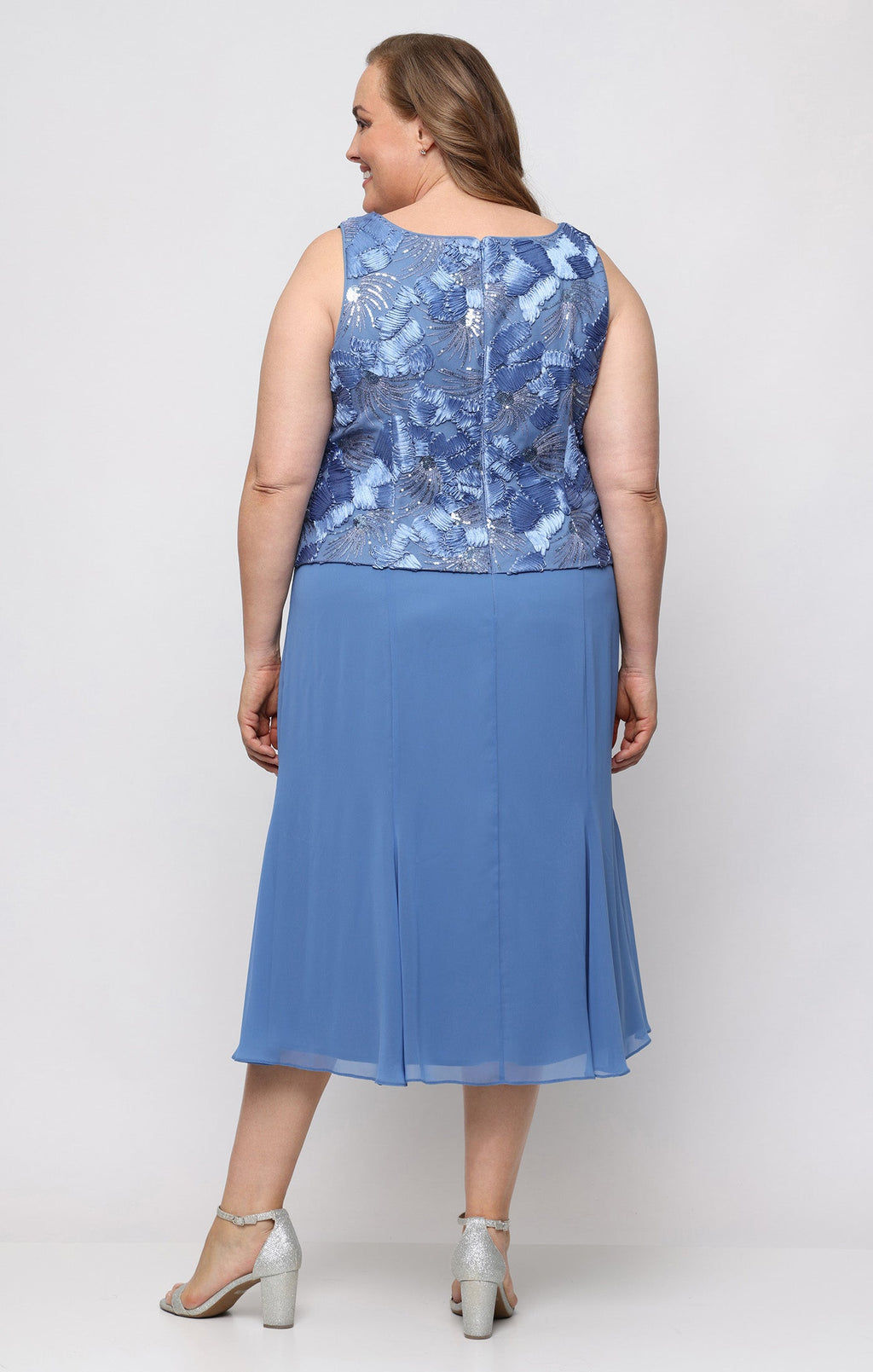 Plus Soutache Scoop-Neck Jacket Dress