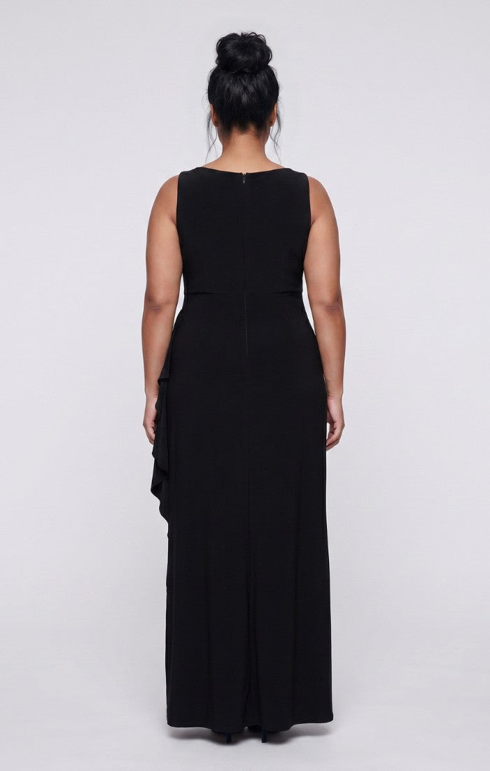 Plus Matte Jersey Scoop-Neck Jacket Dress