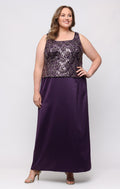 Plus Long Stretch Sequin Jacket Dress