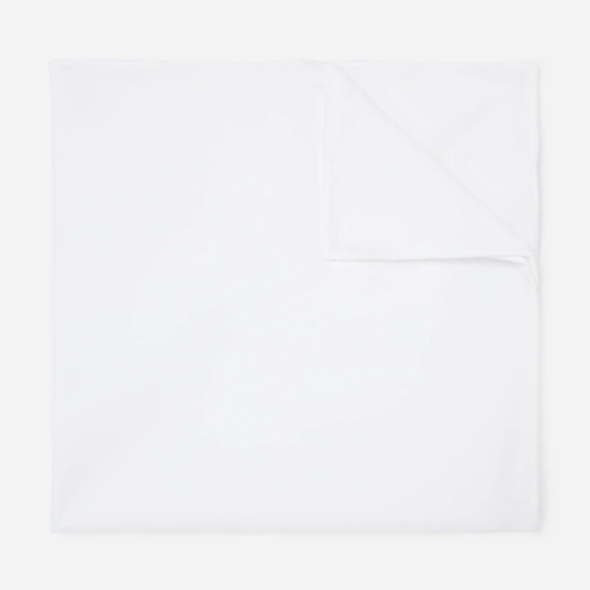 Solid White Cotton Pocket Square