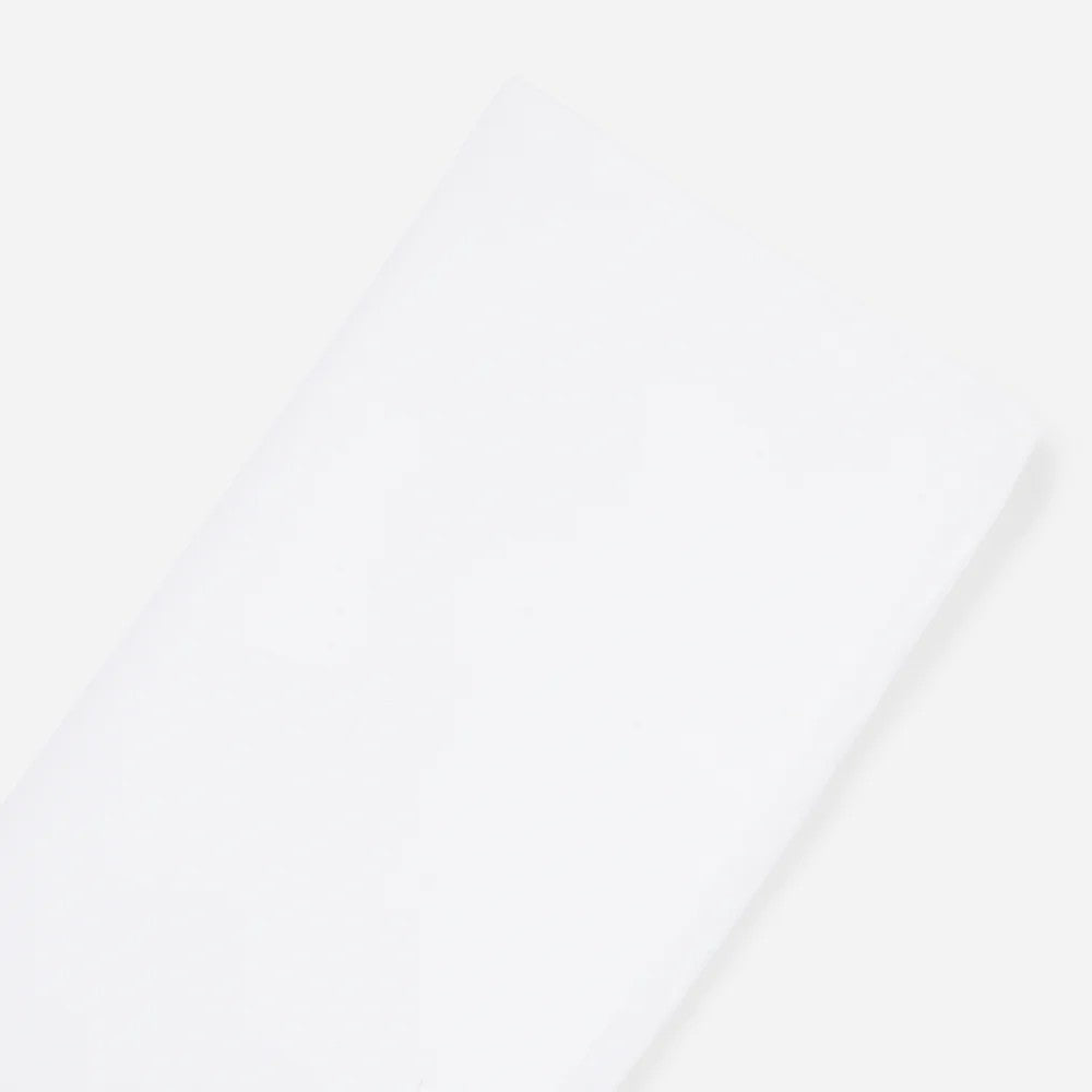 Solid White Cotton Pocket Square