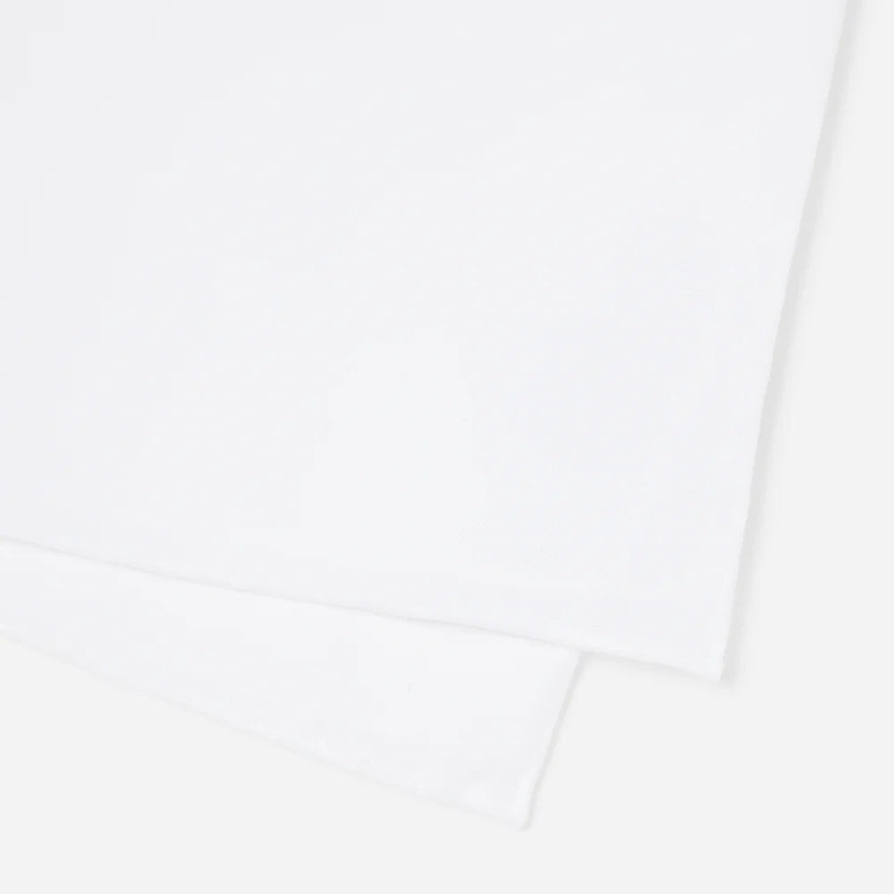 Solid White Cotton Pocket Square