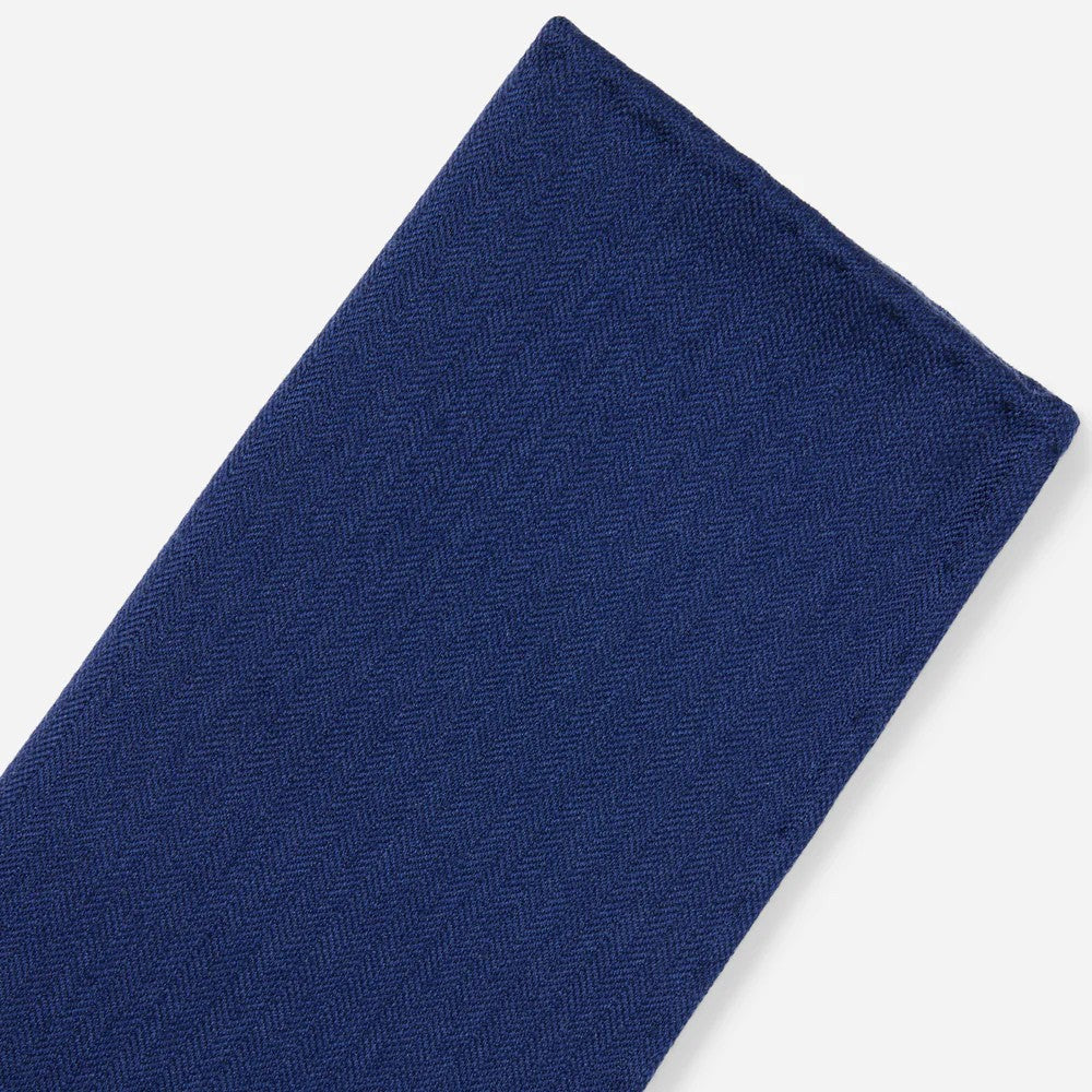 Astute Solid Navy Pocket Square